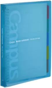 Kokuyo Campus Slide B5 Binder Notebook File 26 Rings Slim Smart Ring File Blue - Picture 1 of 6