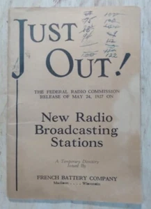 24. Mai 1927 JUST OUT! Federal Radio Release neue Radiosender Ray-O-Vac - Bild 1 von 9