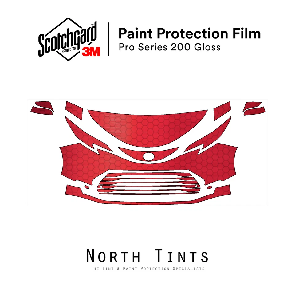 Sujetador transparente película protección pintura precortada Toyota Sienna 2021-2025 serie 3M PRO PPF Foto 1 de 4