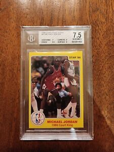 1986 Star #18 Michael Jordan Court Kings BGS 7.5 Rookie Bulls