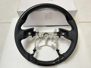 PIANO BLACK Steering Wheel Black LEATHER For 2009-2017 LAND CRUISER PRADO FJ150 - Imagen 1 de 5