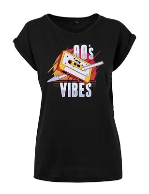 YOUTH DESIGNZ "80s Kassette Vibes" Damen Shirt Print Aufdruck Logo Musik Lustig Hobby Geschenk