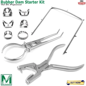 Gummi Dam Starter Kit Klemmen Lochzange Stokes Pinzette endodontisch restaurativ - Bild 1 von 5
