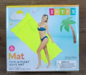 Intex Tote-N-Float Wave aufblasbare Luftmatte für Erwachsene, 90" x 34", 1 Stück neongelb - Bild 1 von 6