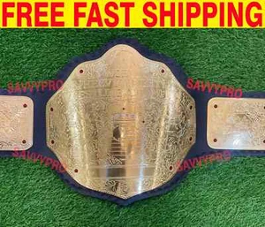 WWE WORLD HEAVYWEIGHT BIG GOLD CHAMPIONSHIP REPLICA BELT BRASS FREE DHL SHIP - Picture 1 of 11
