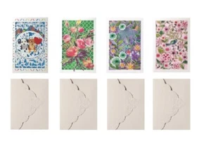 Carol Wilson Fine Arts E2 5x7" Laser Cut Greeting Cards Pack Happy Birthday 4pc - Picture 1 of 7