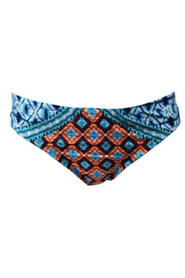 Parte inferior de bikini Kenneth Cole azul naranja tribu vibraciones hipster XL Foto 1 de 3
