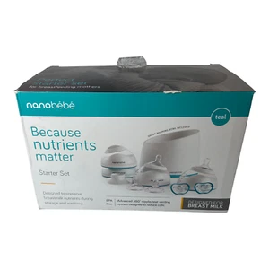 💧 Nanobebe Baby Bottle Starter Set with Warmer & Pacifier (FL) - Picture 1 of 5