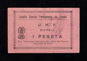 F.C. MOTRIL (GRANADA) , 1 PESETA , EBC+ . - Imagen 1 de 2
