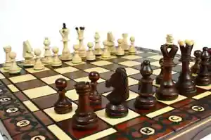 The Wholesale Chess Minsk European Chess Set - Brown - Picture 1 of 3