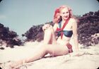 Vintage SEXY BURLESQUE STAR LYNNE O'NEILL Color Slide 1950s Free US Shipping
