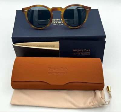 Oliver People Gregory Peck Sun OV5217S 1483R8 - Semi Matte LBR / Indigo Photch - Image 1 of 4