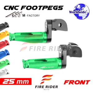 For Ducati Monster ?1200 2015-2016 15 16 25mm Riser CNC Billet Front Footpegs - Picture 1 of 11