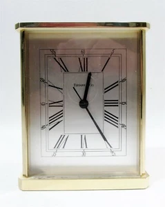 De colección Tiffany & Co. Batería de reloj de escritorio de latón macizo pesado Alemania - Imagen 1 de 8