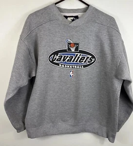 Vintage Cleveland Cavs Crewneck Sweatshirt Gray Starter Adult Sz L Cavaliers - Picture 1 of 15