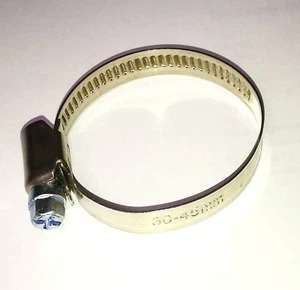 5 X WORM CHAIN HOSE CLAMP 30 - 45MM MILD STEEL - UNIVERSAL APPLICATION - W011E - Imagen 1 de 1