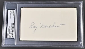 Ray Morehart Signed - Auto 3x5 Index Card - Cut 1927 Yankees Died 1989 + PSA/DNA - Picture 1 of 1