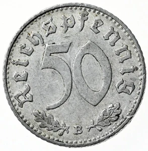 Tercer Reich 50 Reichspfennig 1939-B Aluminio XF - Imagen 1 de 2