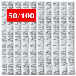 100 5 Gram Silica Gel Desiccant Packets Packs Non-Toxic Dehumidifier Food Safe - Picture 1 of 26