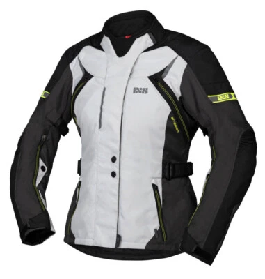 IXS Liz-St Size DL Ladies Motorcycle Waterproof Jacket Touring Grey-Black - Image 1 of 4