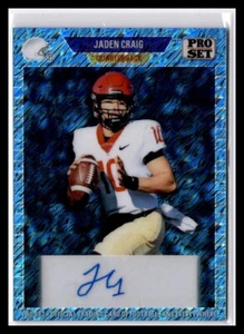 2024 Leaf Pro Set Auto Blue Shimmer /20 Jaden Craig - Picture 1 of 2