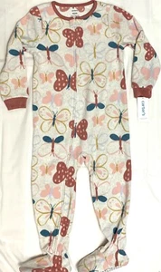 CARTER Toddler Footie Pajama (4-T) ONE PIECE PAJAMA/GIRL Warm Pajamas - Picture 1 of 4