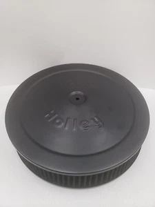 Holley 120-102B 14" Black Air Cleaner Assembly Holley Logo w/Washable Element - Foto 1 di 9