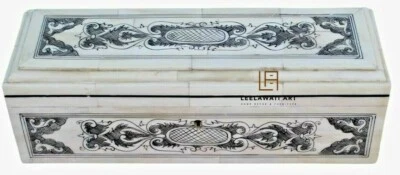 Handmade Bone inlay Hand Painting Home Decorative Gifts Box Jewelry Box  - Image 1 of 4