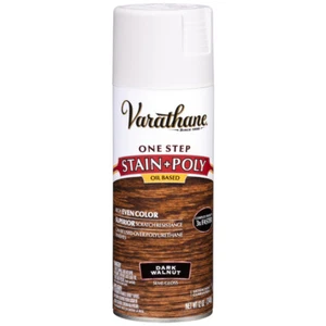 Stain/Poly Spray Semi-Transparent Semi-Gloss Dark Walnut Oil-Based Polyurethane - Picture 1 of 1