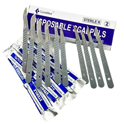 Box of 10  Disposable Scalpels, Sterile, for Dermaplaning, Podiatry, & Crafts - Image 1 of 4