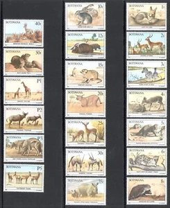 1987 BOTSWANA - Catalogo Yvert n. 551-70 - Animali del Botswana - 20 valori - MN - Bild 1 von 1