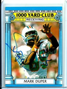 1987 Topps Football # 9 Autographed Mark Duper WR Miami Dolphins - Picture 1 of 3