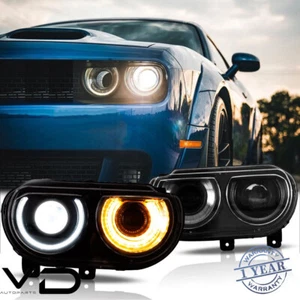 VLAND For Dodge Challenger SXT RT SRT 2008-2014 Projector Headlights Assembly - Picture 1 of 17