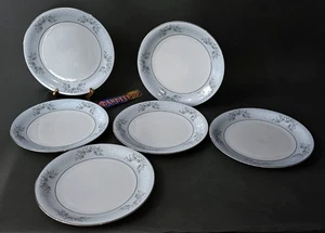 Noritake Japan 6 Piece Blueridge 5858 Platinum Dinner Plates China Dinnerware - Picture 1 of 24