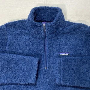 Suéter Patagonia Deep Pile polar azul 1/4 cremallera para hombre talla mediana - Imagen 1 de 16