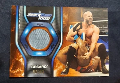 WWE 2019 Smackdown Event Used Mat Relic Card MR-CS Cesaro 36/50 - Image 1 of 3