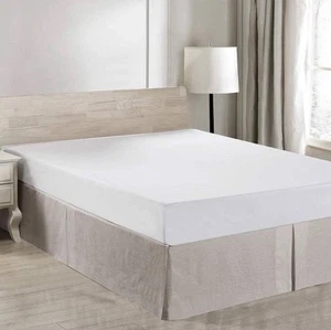 Simple & Opulence Belgian Flax Natural Linen Bed Skirt W/ Classic 14” Drop - Picture 1 of 8