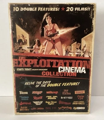 Exploitation Cinema Collection 20 Film 10 DVD Nudity Violence Kung Fu Cult 1970s - Image 1 of 4