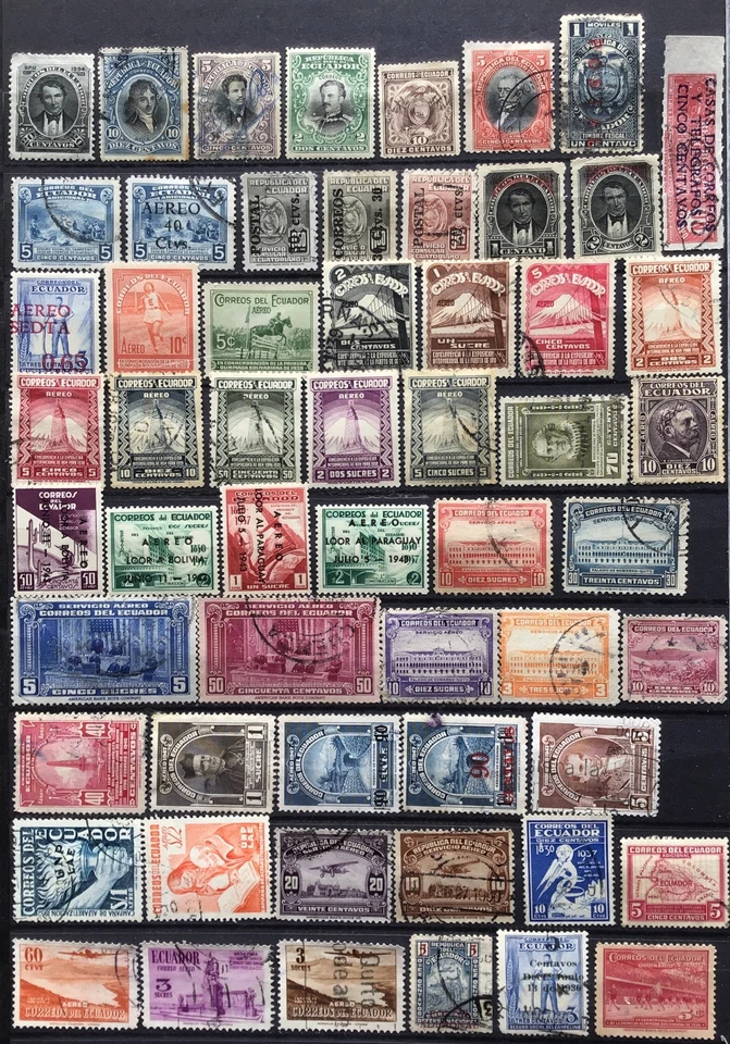 Colección Ecuador Años 1800 a 1960 Principalmente Usada  Foto 1 de 2