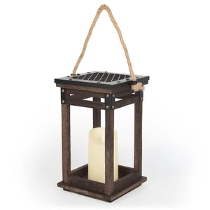 J JACKCUBE DESIGN Deko Windlichter für LED flammenlose Kerze, Holz Vintage... - Bild 1 von 7