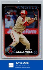 2024 Topps #53 Nolan Schanuel Rainbow Foil Los Angeles Angels I51 - Picture 1 of 2