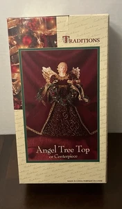 "Figura de 12"" con tapa o centro de mesa de árbol de ángel Traditions en caja - nueva" - Imagen 1 de 8