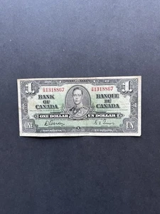 Canada Banknote 1937 1 Dollar #58d Circulated - Picture 1 of 2