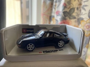 Burago 1/18 Scale - 1993 Porsche 911 Carrera - Made In Italy color Black - Picture 1 of 10