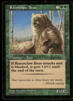 1x Razorclaw Bear - Portal Second Age - LP - MTG - Image 1 of 2
