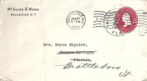 1910 McGuire & Wood Rochester NY Werbung Cover mit 2 ¢ Washington Postal - Bild 1 von 3