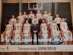 POSTER BALONCESTO REAL MADRID TEMPORADA 2009-10 PRODUCTO OFICIAL 57x83 - Imagen 1 de 1