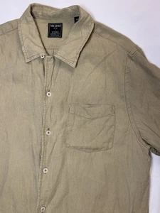 Todd Snyder x Baird McNutt Herren XL Beige Kurzarm Irish Linen Button Shirt - Bild 1 von 7