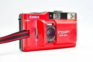 ⏯️[Excellent+5] Konica TOMATO AUTO DATE Red Point & Shoot 35mm Film Camera Japan - Bild 1 von 19