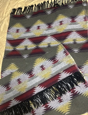 Sackcloth & Ashes Southwestern Aztec Blanket Throw Navajo 57x70 Cabin Core cozy - Image 1 of 3